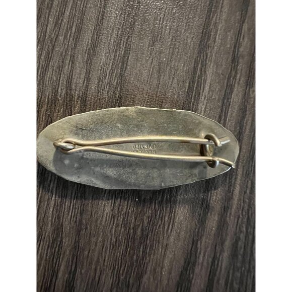 Vintage Mexican Abalone & Mother Of Pearl Flower Hair Clip Barrette - Picture 2 of 5